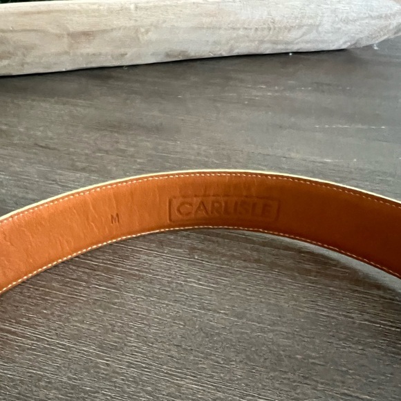 VINTAGE CARLISLE Yellow Snakeskin Belt Sz M NWOT - Picture 4 of 7